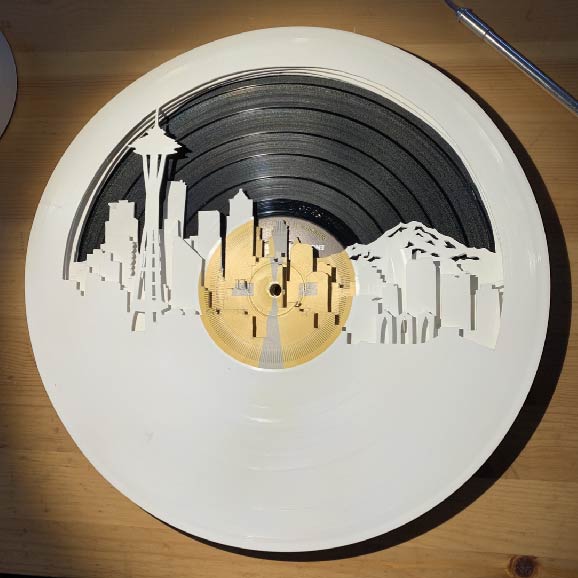 White 3D Seattle  Skyline *Limited*